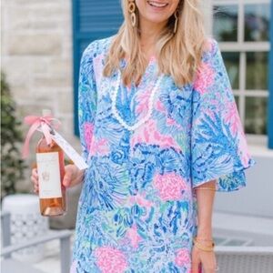 LILLY PULITZER DELANCEY DRESS Multi Sink or Swim 
Size S
NWOT